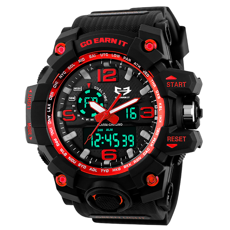 Go Earn It ALPHA Sports Watch - Red 04-007-000-00101-**-SportsWatch-Red-Unv
