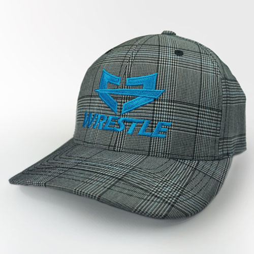 WRESTLE PLAID Series Gray Blue 04-001-000-00123-**-WRESTLE_BluLogo_GrayPlaid