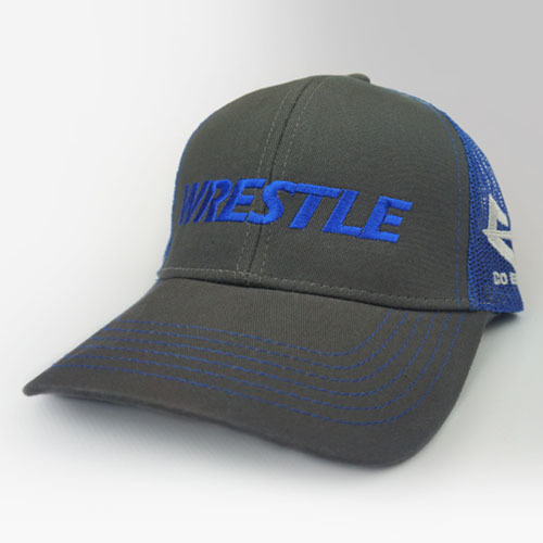 WRESTLE - Trucker Series - Blue 04-001-000-00126-**-WRESTLE_Trucker-GryBill_BluMesh_BluTxt