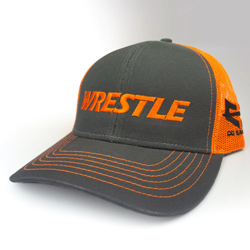 WRESTLE - Trucker Series - Orange 04-001-000-00127-**-WRESTLE_Trucker-GryBill_OrgMesh_OrgTxt