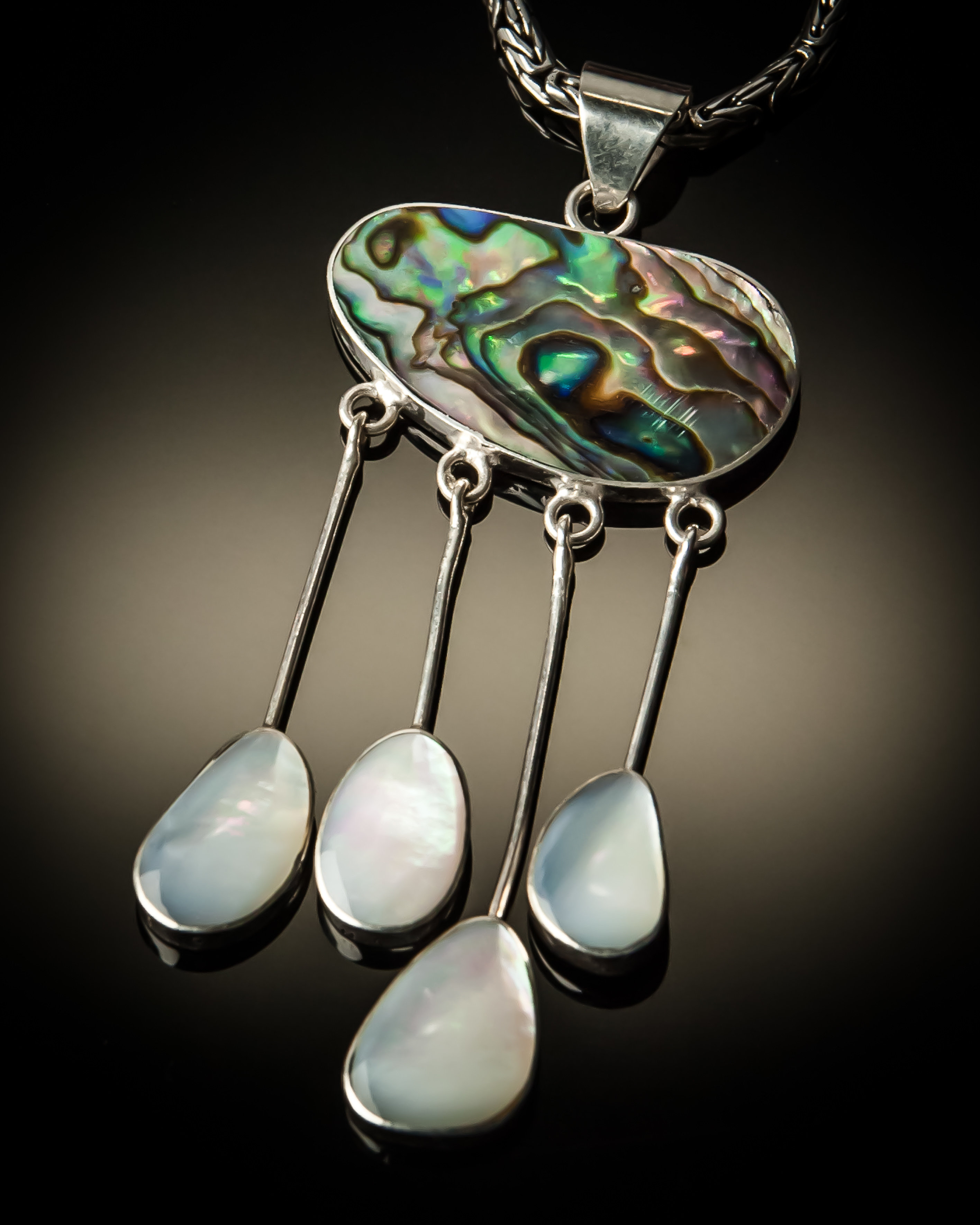 Abalone with Mother of Pearl Pendant PKE-54