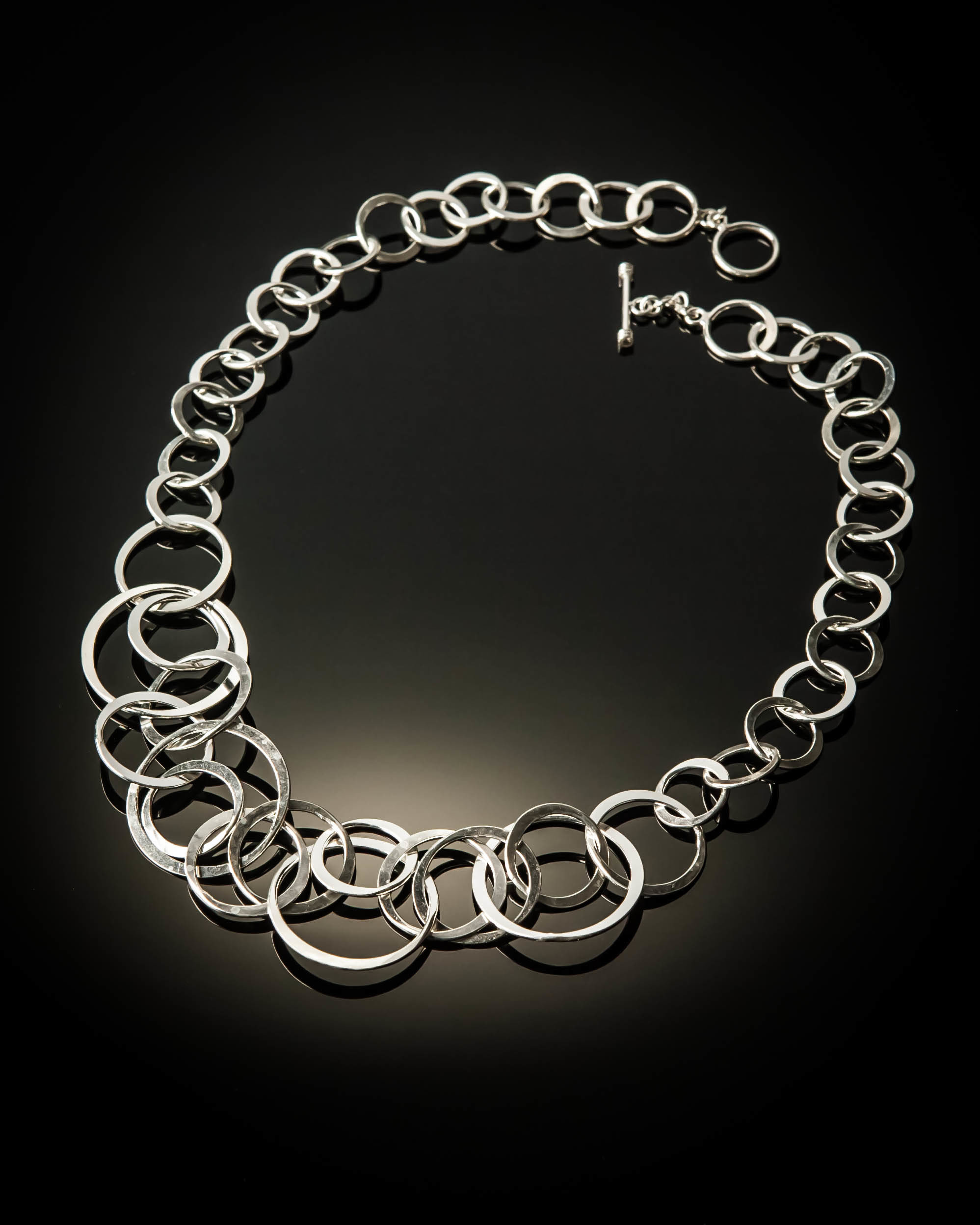 Sterling Silver Adjustable Loops Necklace NK-09009
