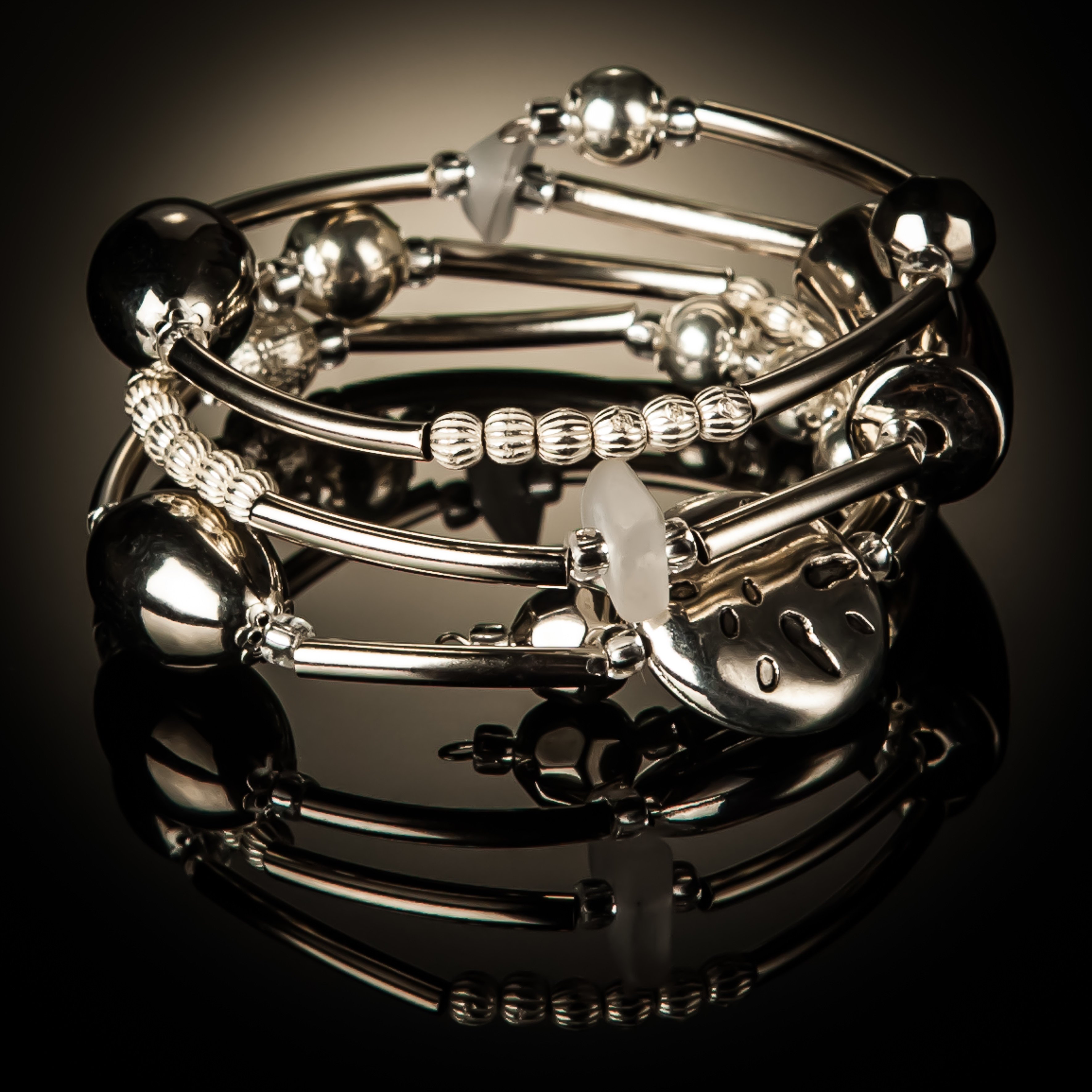 Silver Stainless Steel Twist Bracelet 789