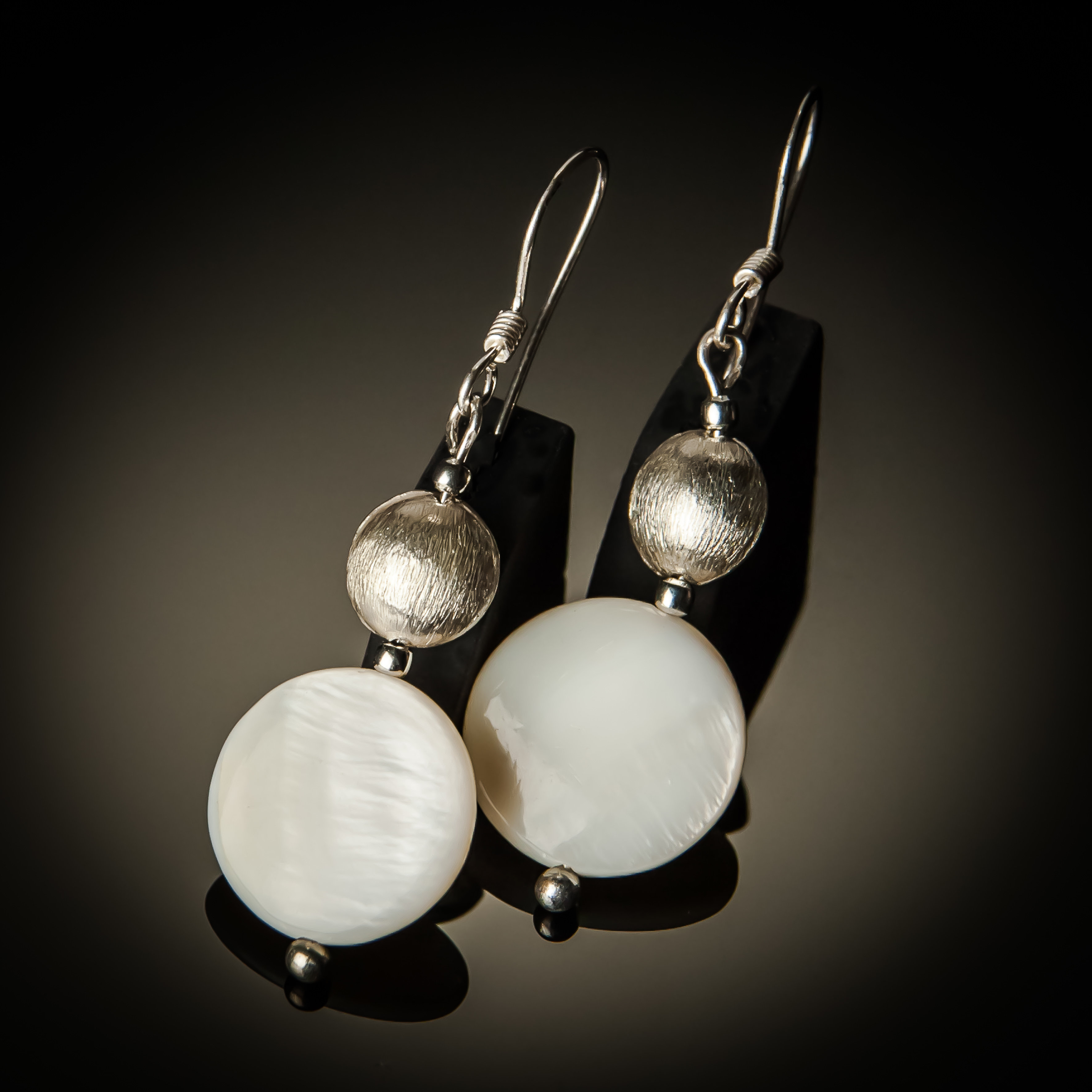 Mother of Pearl Sterling Silver Earrings 658-B-ER-Mop