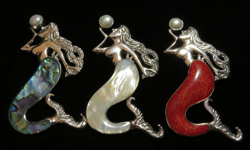 Sterling Silver Mermaid Pendant P-APD-MR-4993