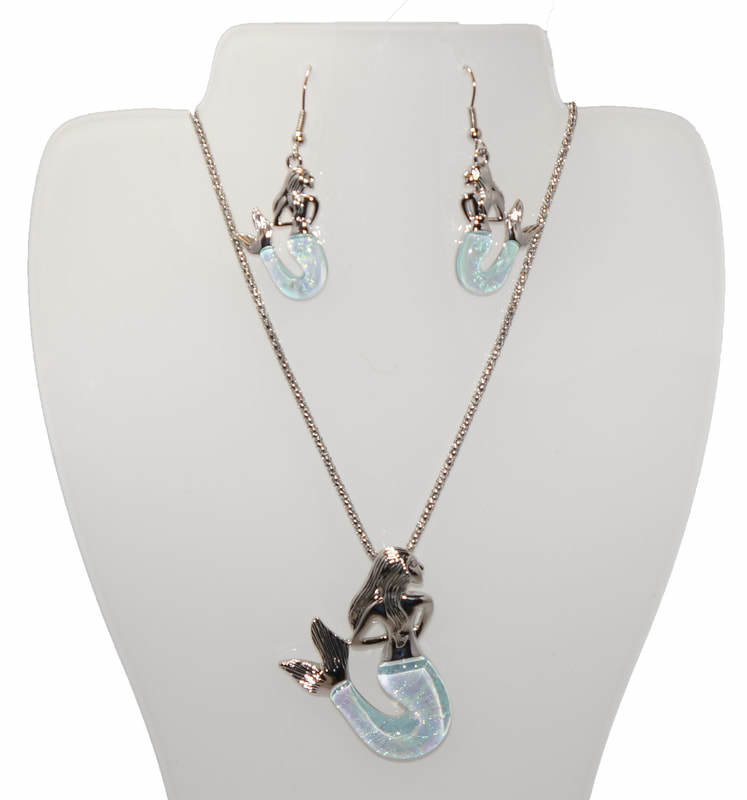 Mermaid Necklace and Earring Set STN-85