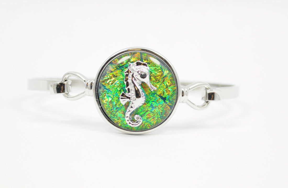 Blue/Green Seahorse Bracelet