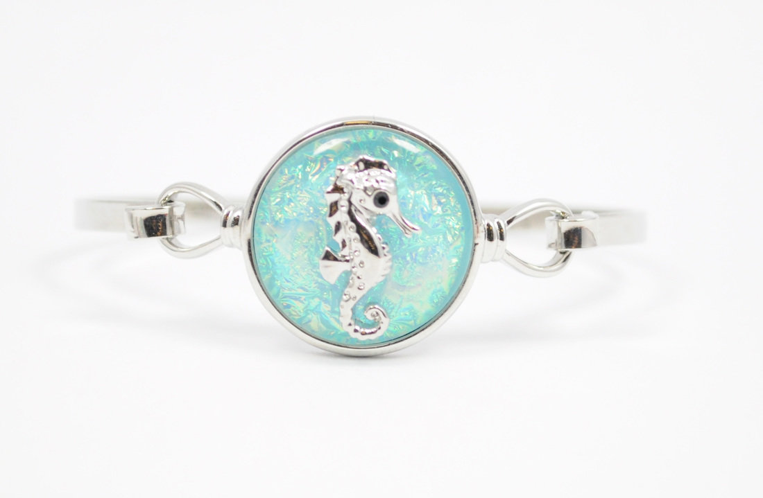 Light Blue Seahorse Bracelet