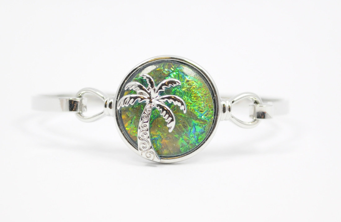 Green/Blue Palm Tree Bracelet