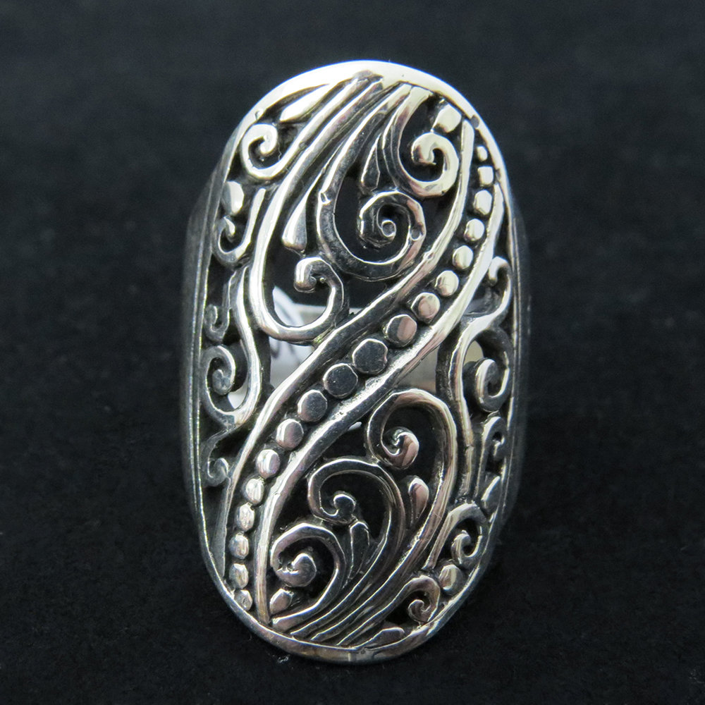 Sterling Silver Large Oval Ring R-ACC-2529