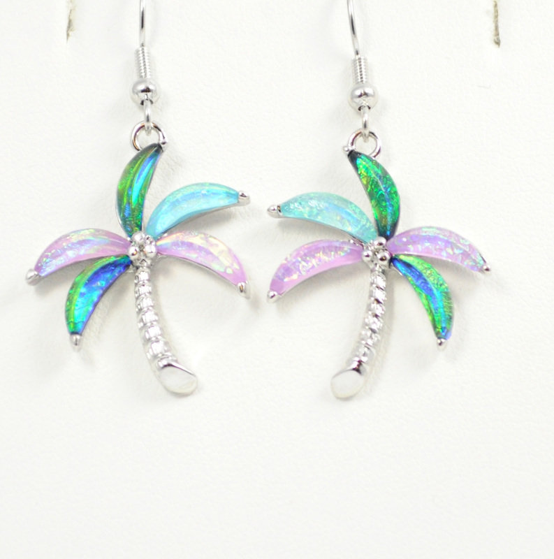 Palm Tree Multi-Color Earrings STE-1-M
