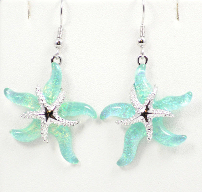Starfish Ocean Light Blue Earrings STE-113-LBU