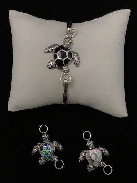 Sterling Silver Sea Turtle Topper TOP-ATD-5