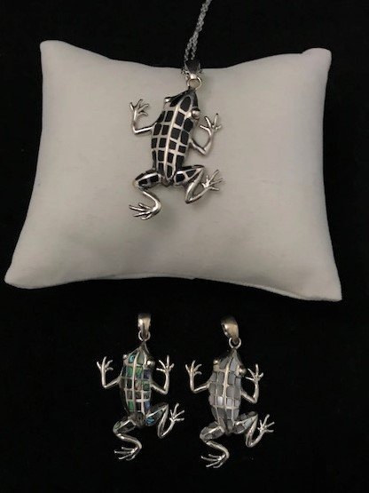 Sterling Silver Frog Pendant APD-1-Frog