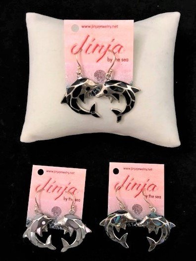 Sterling Silver Dolphin Earrings AER-3-Dolphin