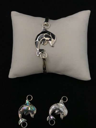 Sterling Silver Dolphin Topper TOP-ATD-9