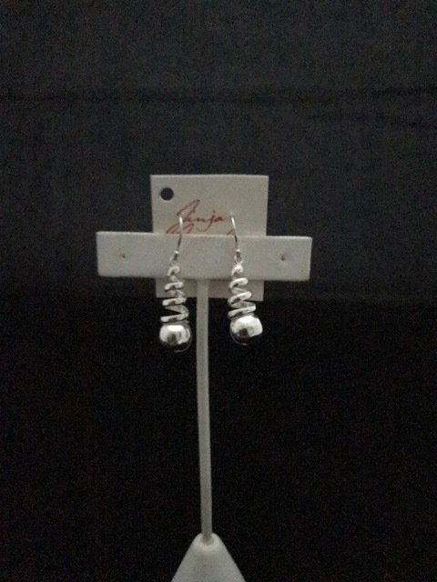 Sterling Silver Button Beads Earrings AER-4855