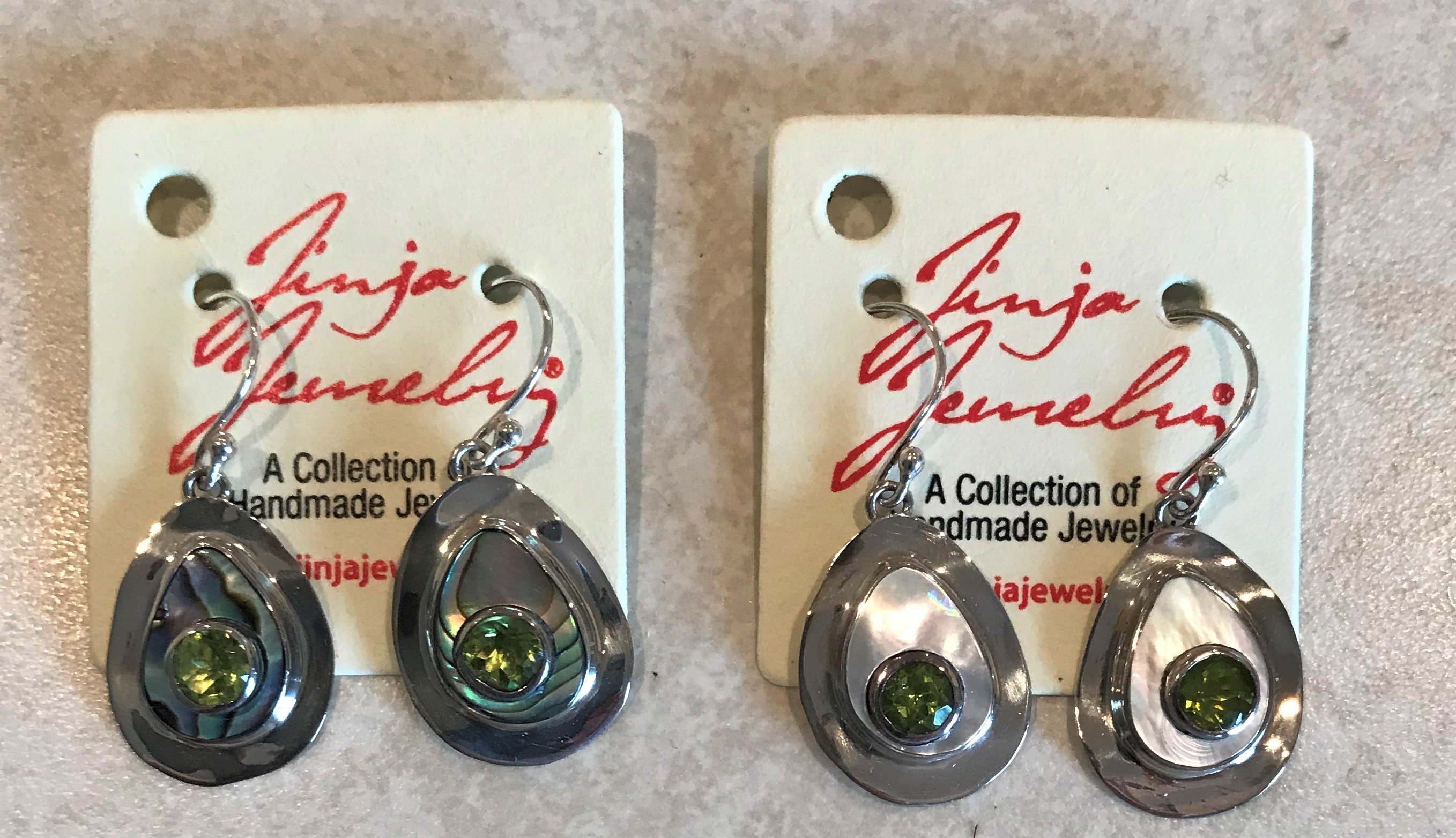 Sterling Silver Teardrop Stone Earrings AER-4598