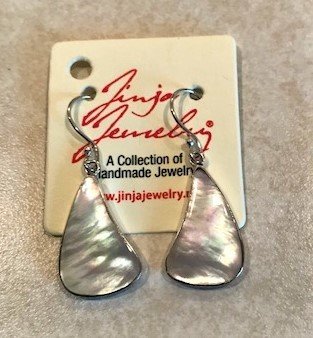 Mother of Pearl Triangle Earrings AER-4583 MOP