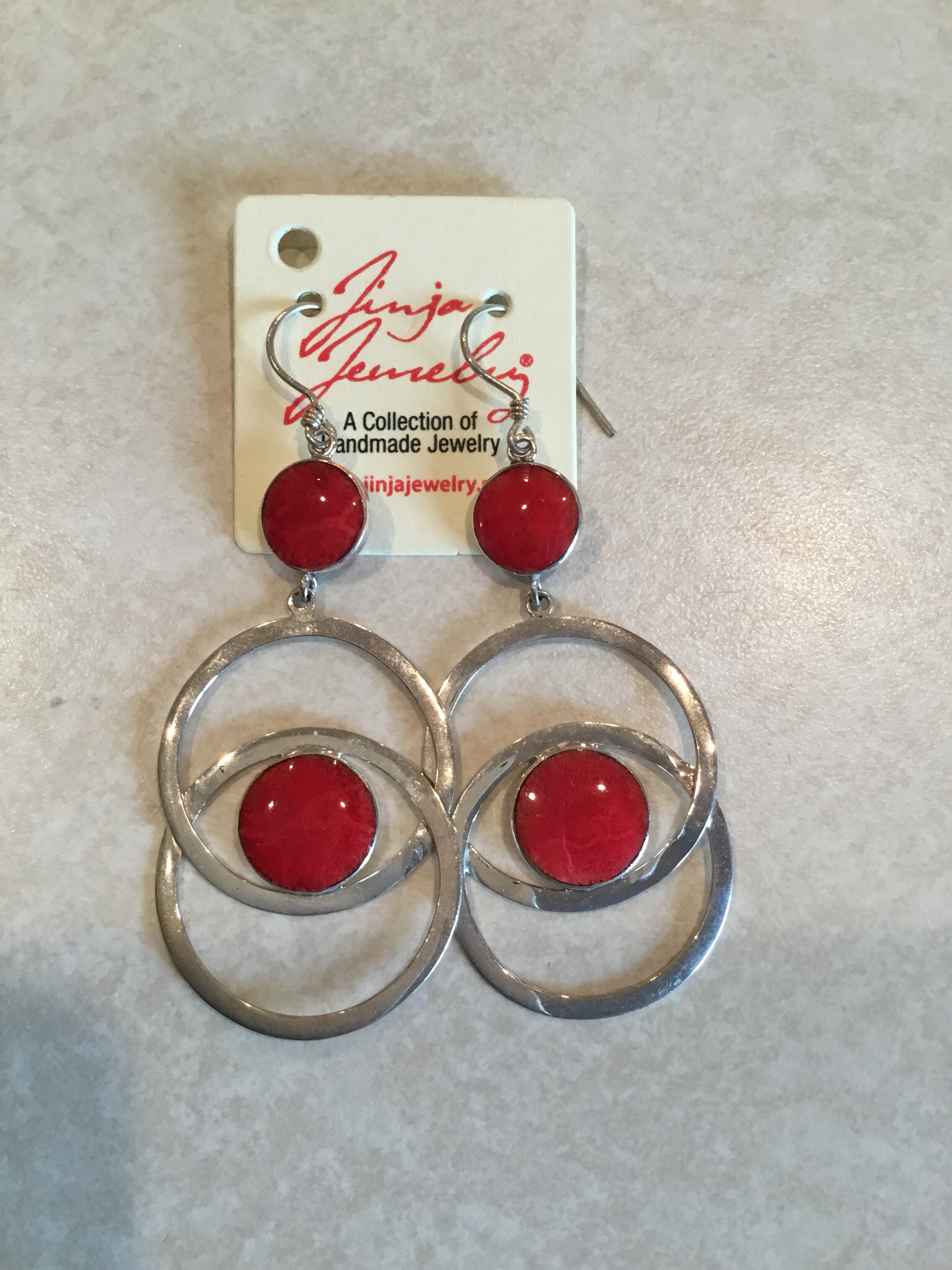 Sterling Silver Double Loop Earrings