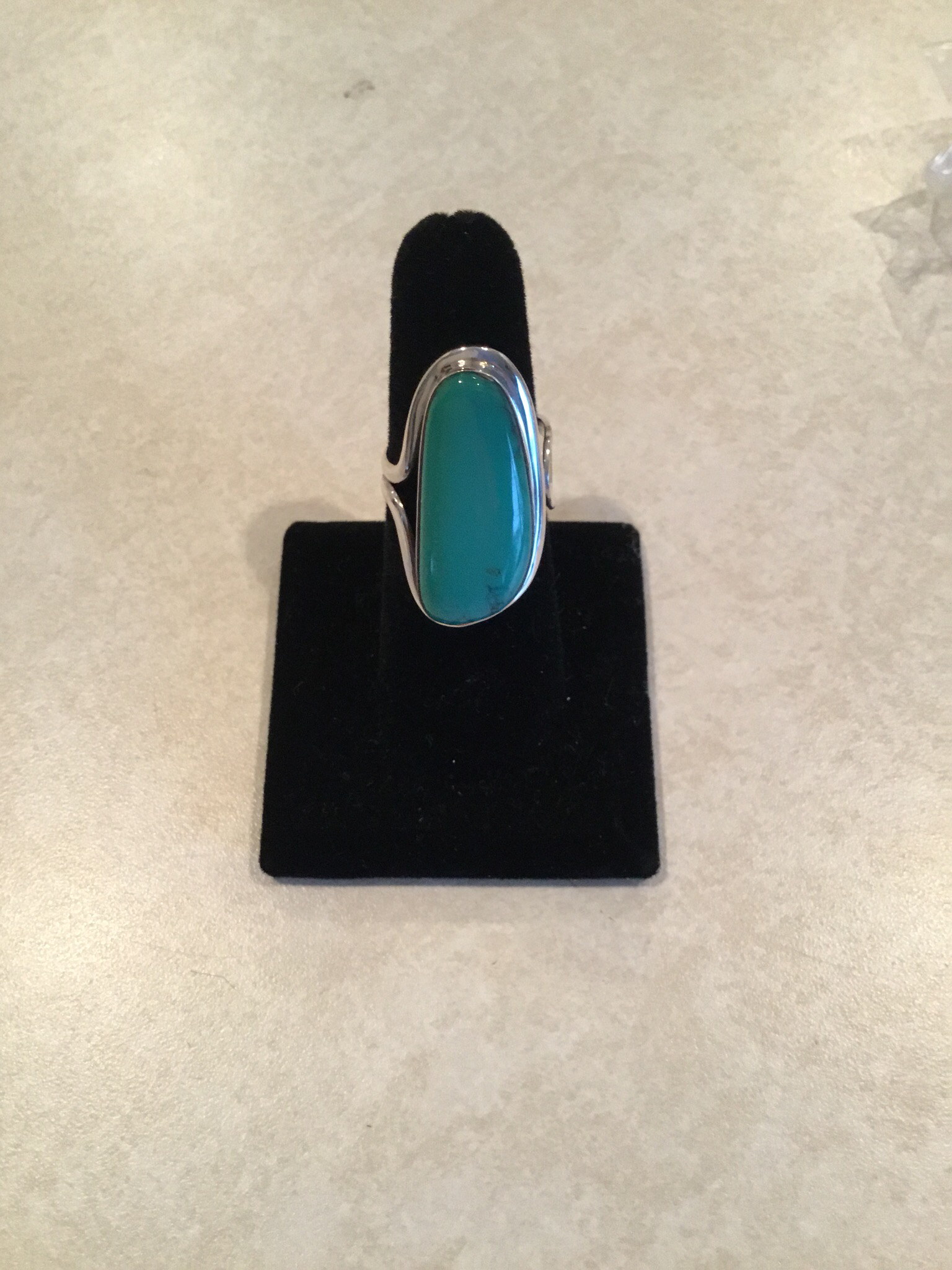 Sterling Silver Handmade Natural Blue/Green Turquoise Ring ACC-Turq-14