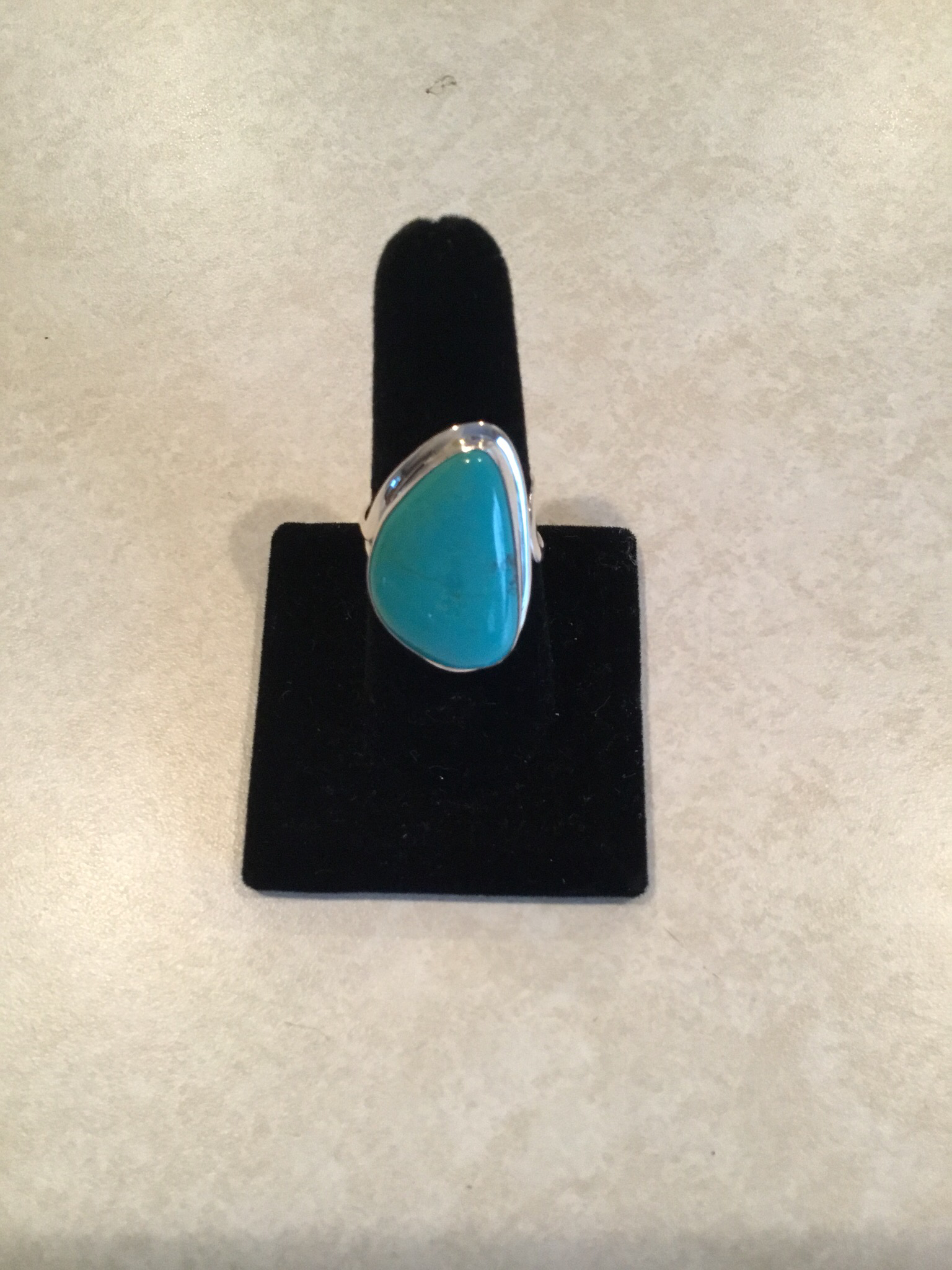 Sterling Silver Medium Abstract Turquoise Ring ACC-Turq-9