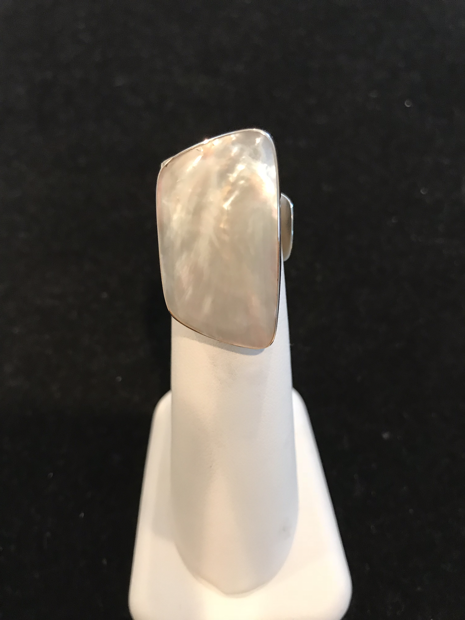 Sterling Silver Wide Angled Adjustable Ring