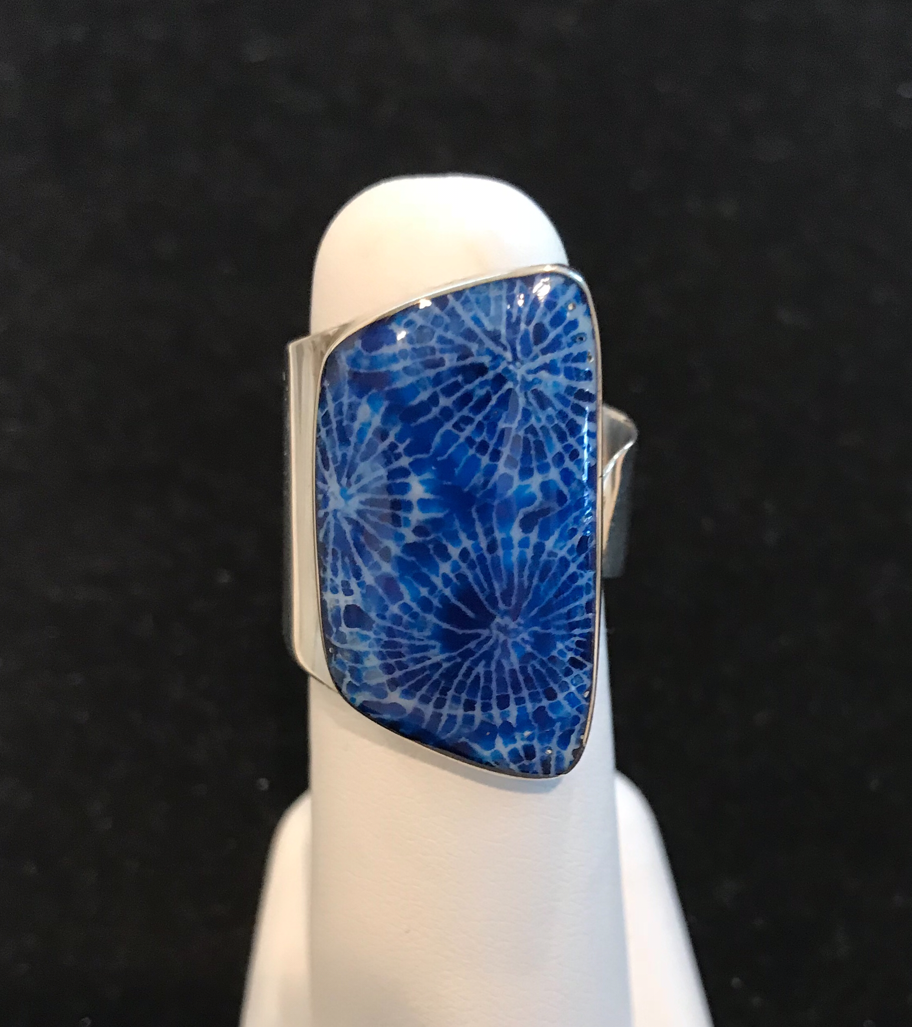 Sterling Silver Wide Angled Adjustable Ring