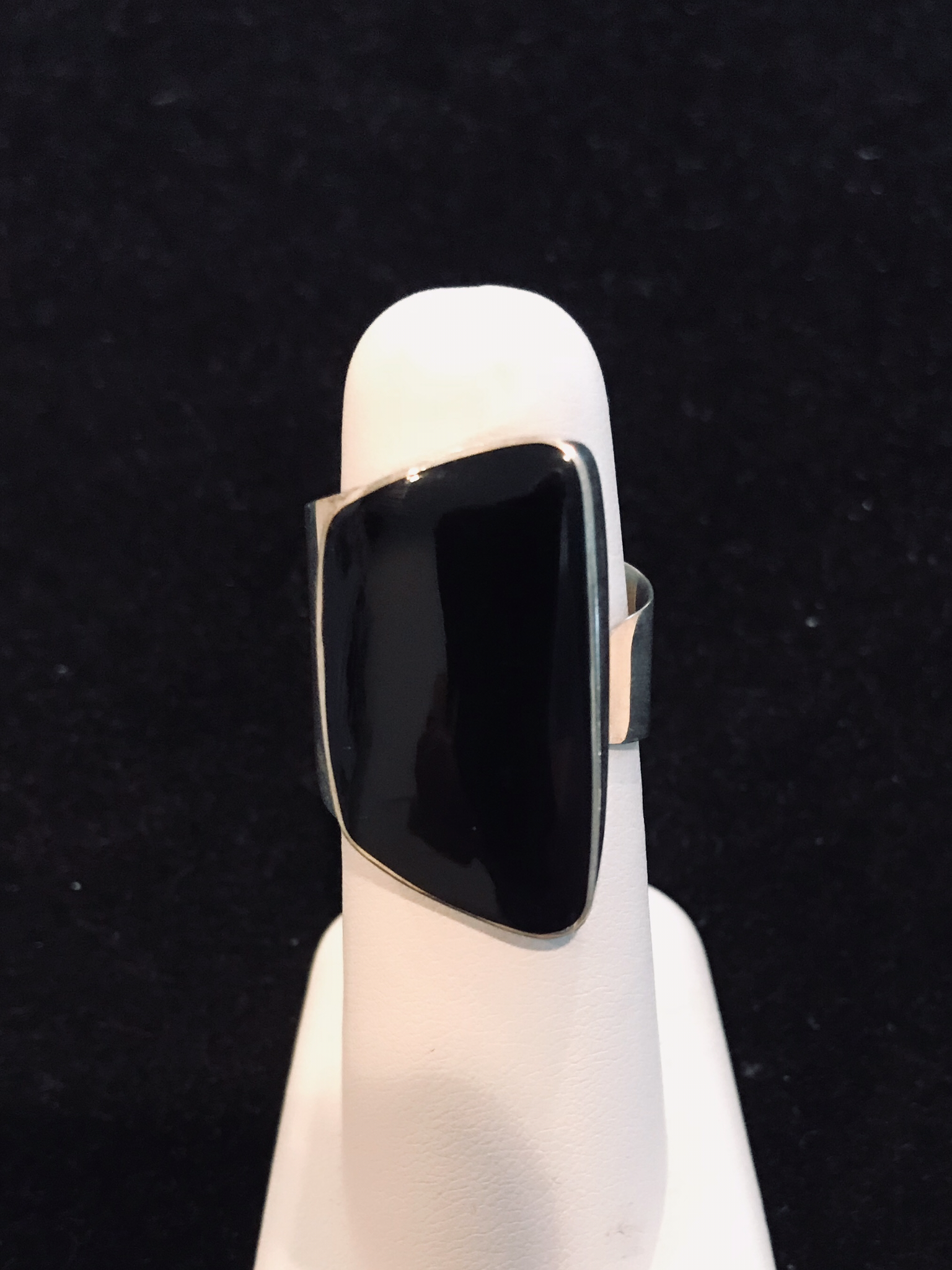 Sterling Silver Wide Angled Adjustable Ring