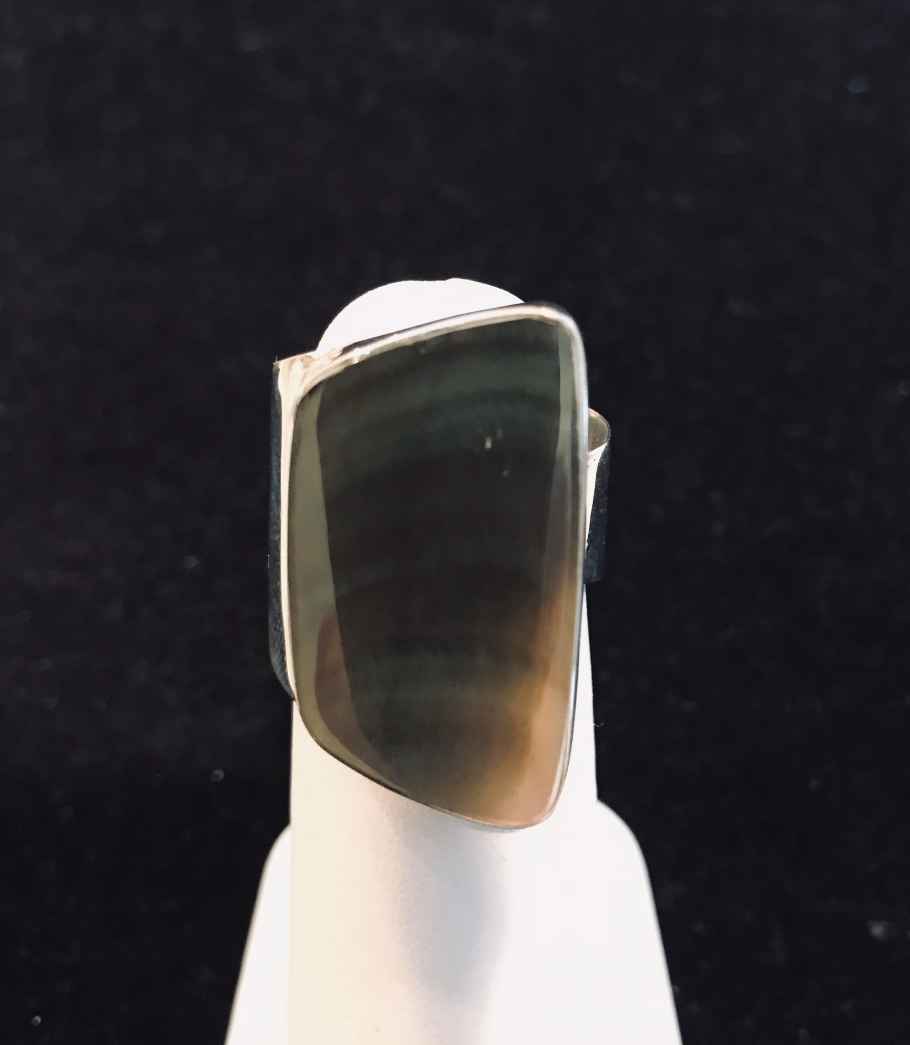 Sterling Silver Wide Angled Adjustable Ring