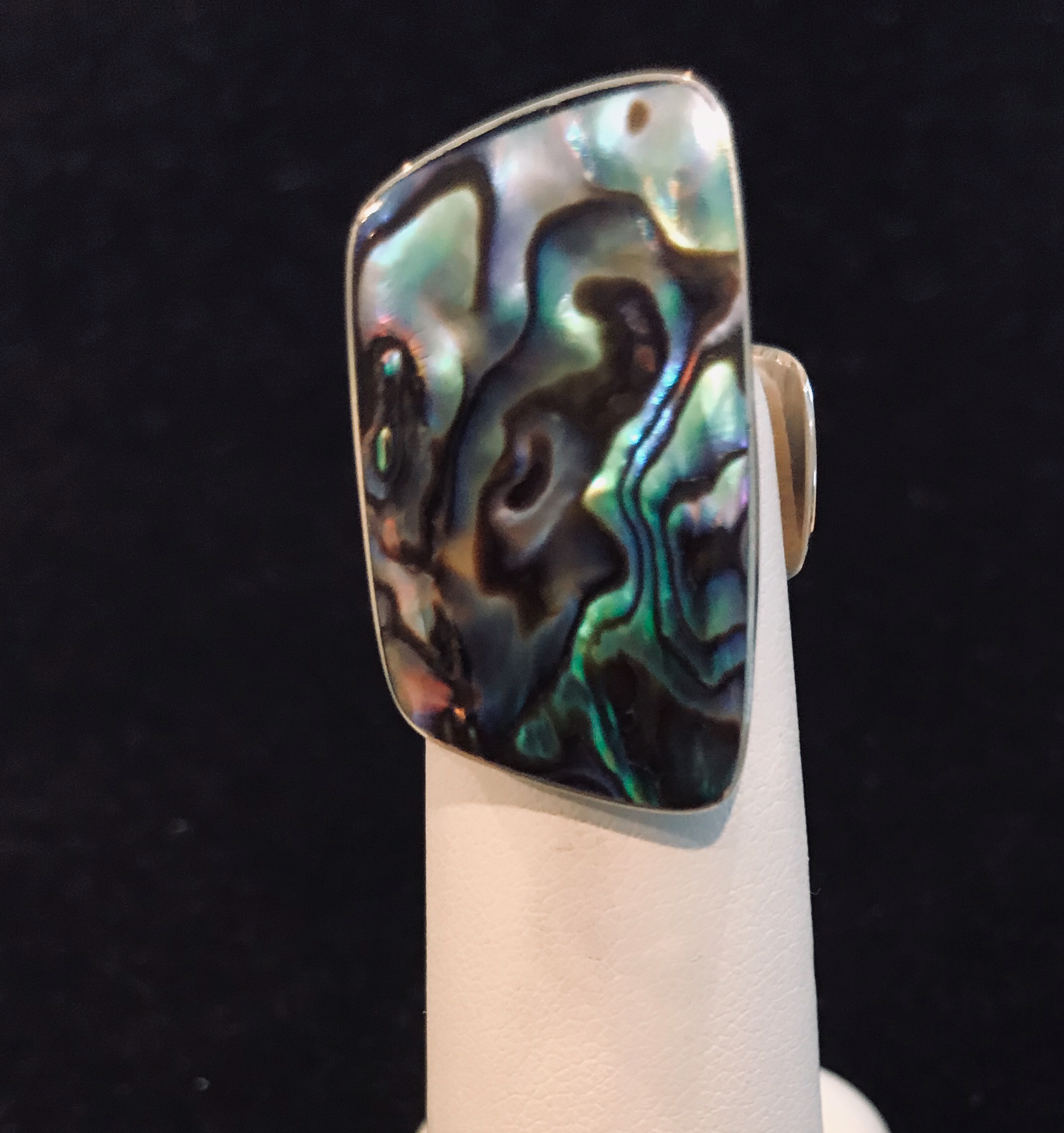 Sterling Silver Wide Angled Adjustable Ring