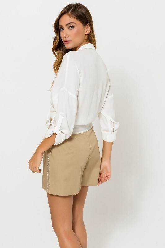 Shorts with Diamond Detail