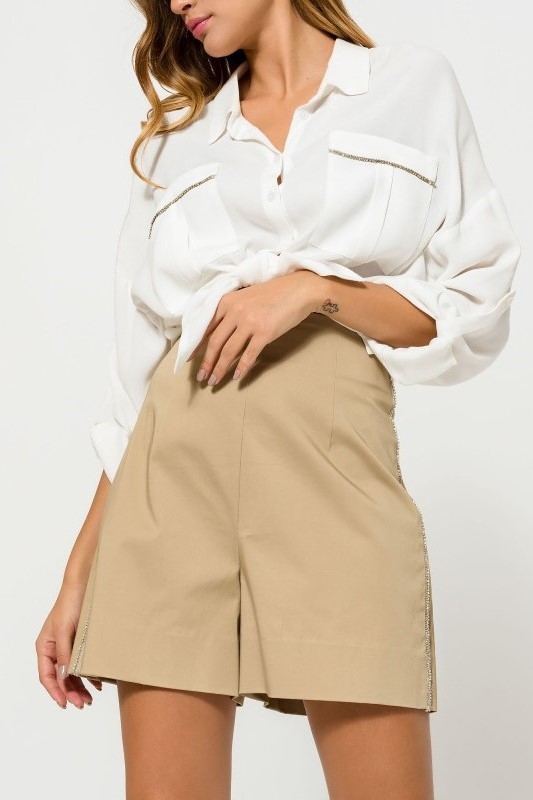 Shorts with Diamond Detail