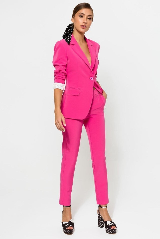 Pink Mid-Waist Ankle Pants ACCTR5053