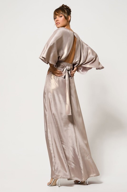 Maxi Dress Cape Sleeve