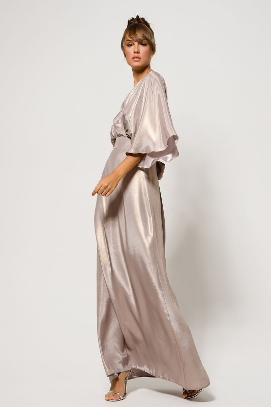 Maxi Dress Cape Sleeve