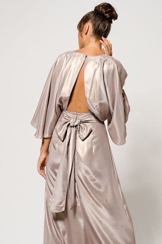 Maxi Dress Cape Sleeve