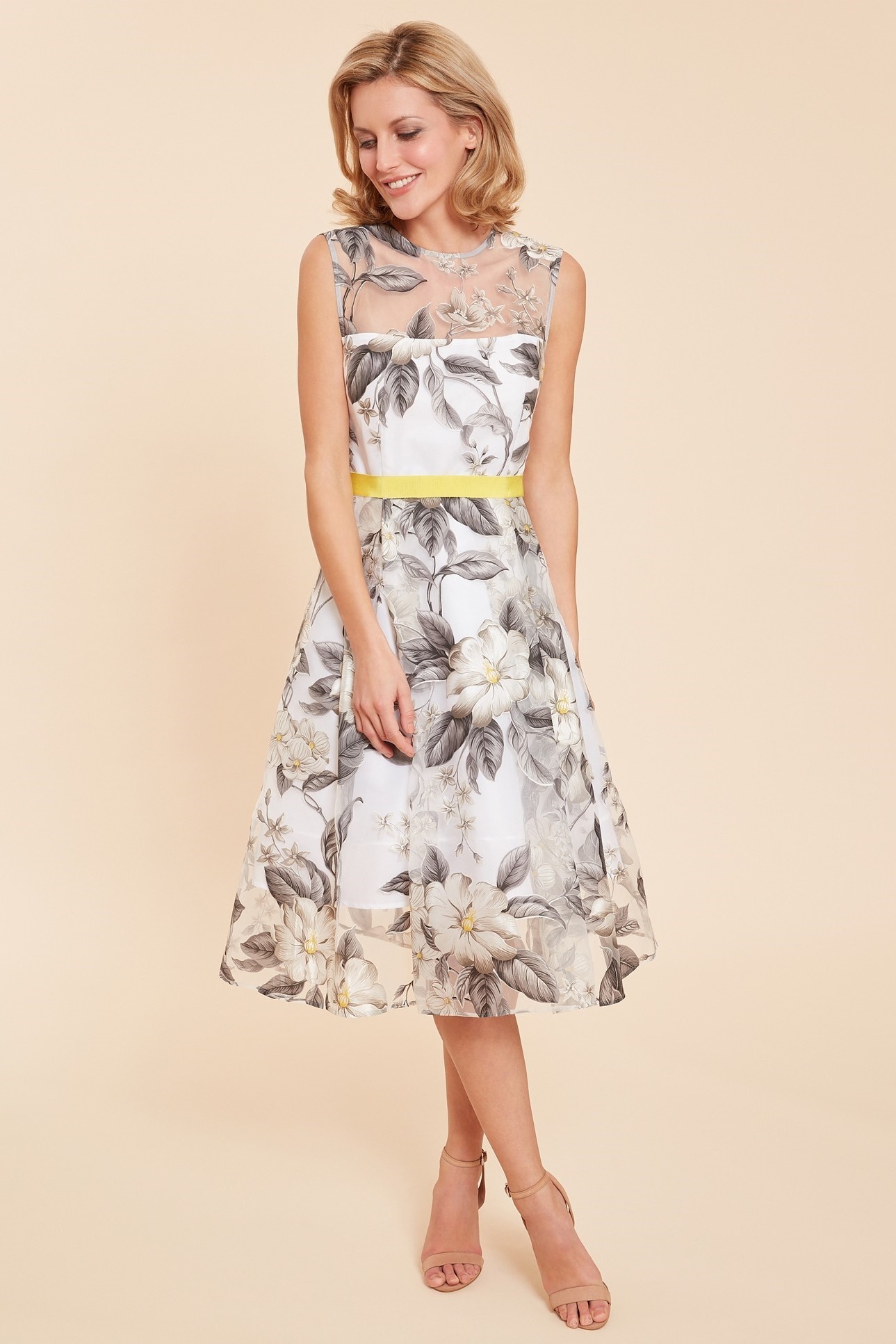 Fiora Floral Organza Dress GBDR1036