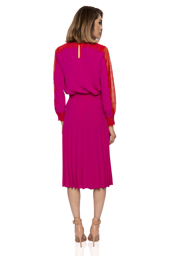 Pleated Midi Skirt