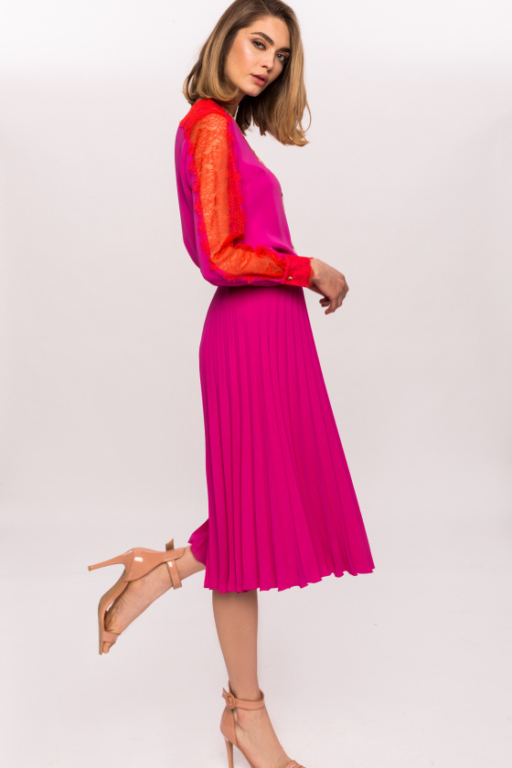 Pleated Midi Skirt NISKF10465