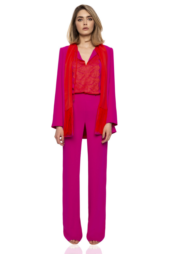Jacket with Lapel and Fringes