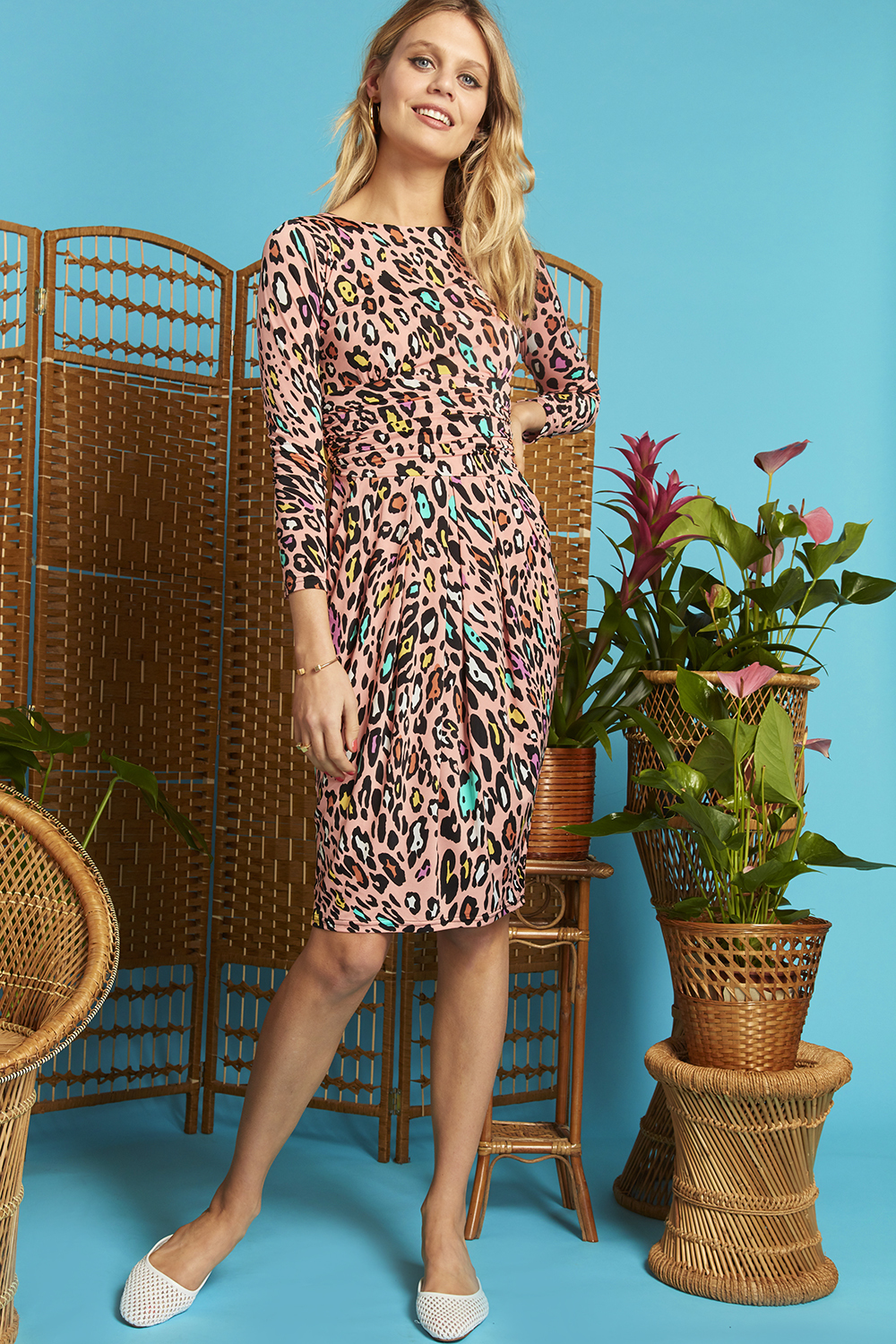 Sydney Dress in Rainbow Leopard Print ONJDRSYDRAIN