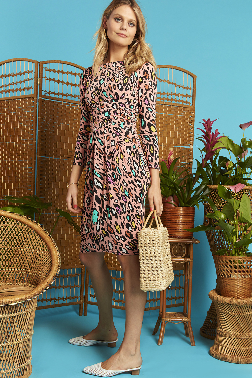 Sydney Dress in Rainbow Leopard Print