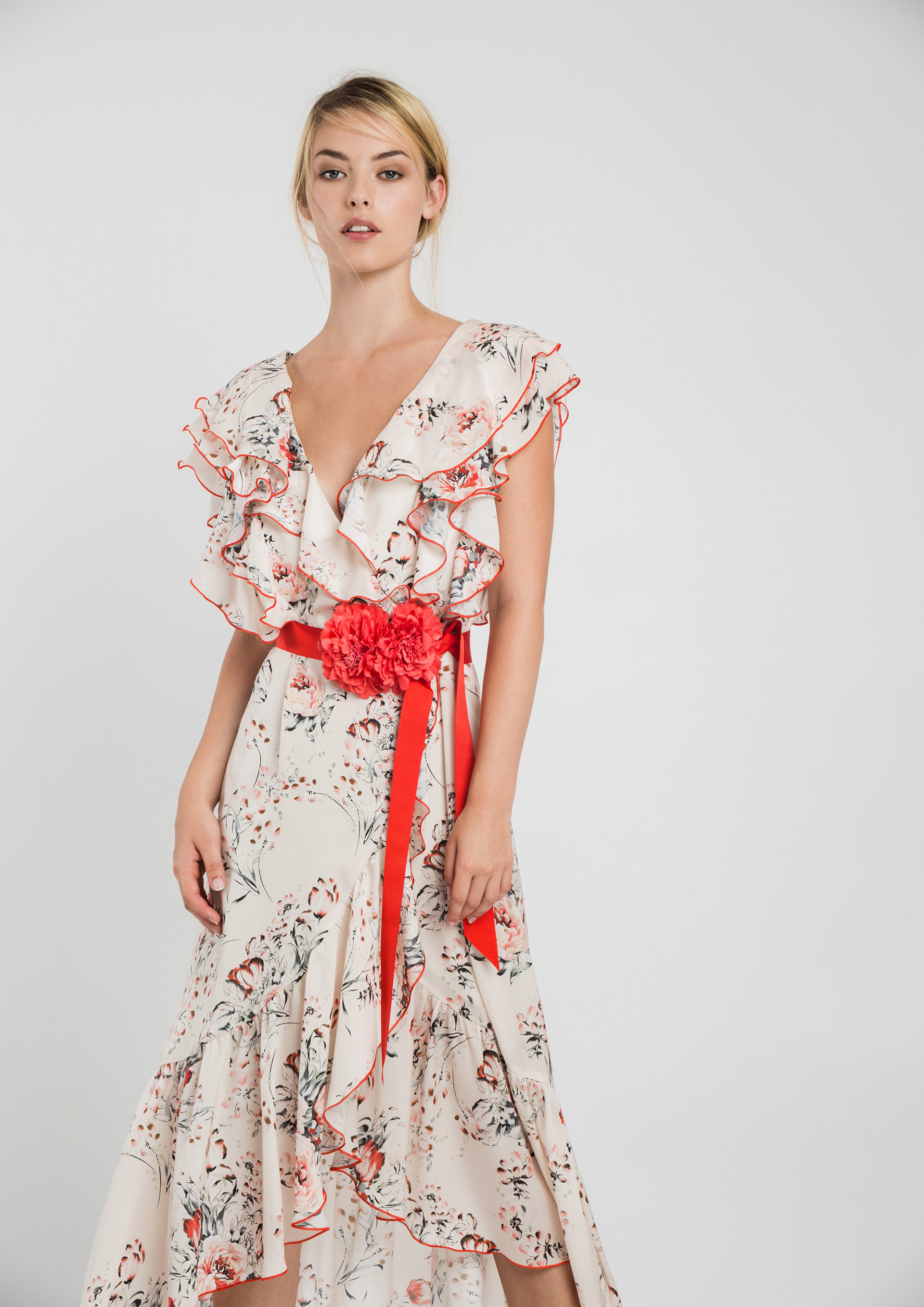 Midi Floral Print Dress ACDR3412