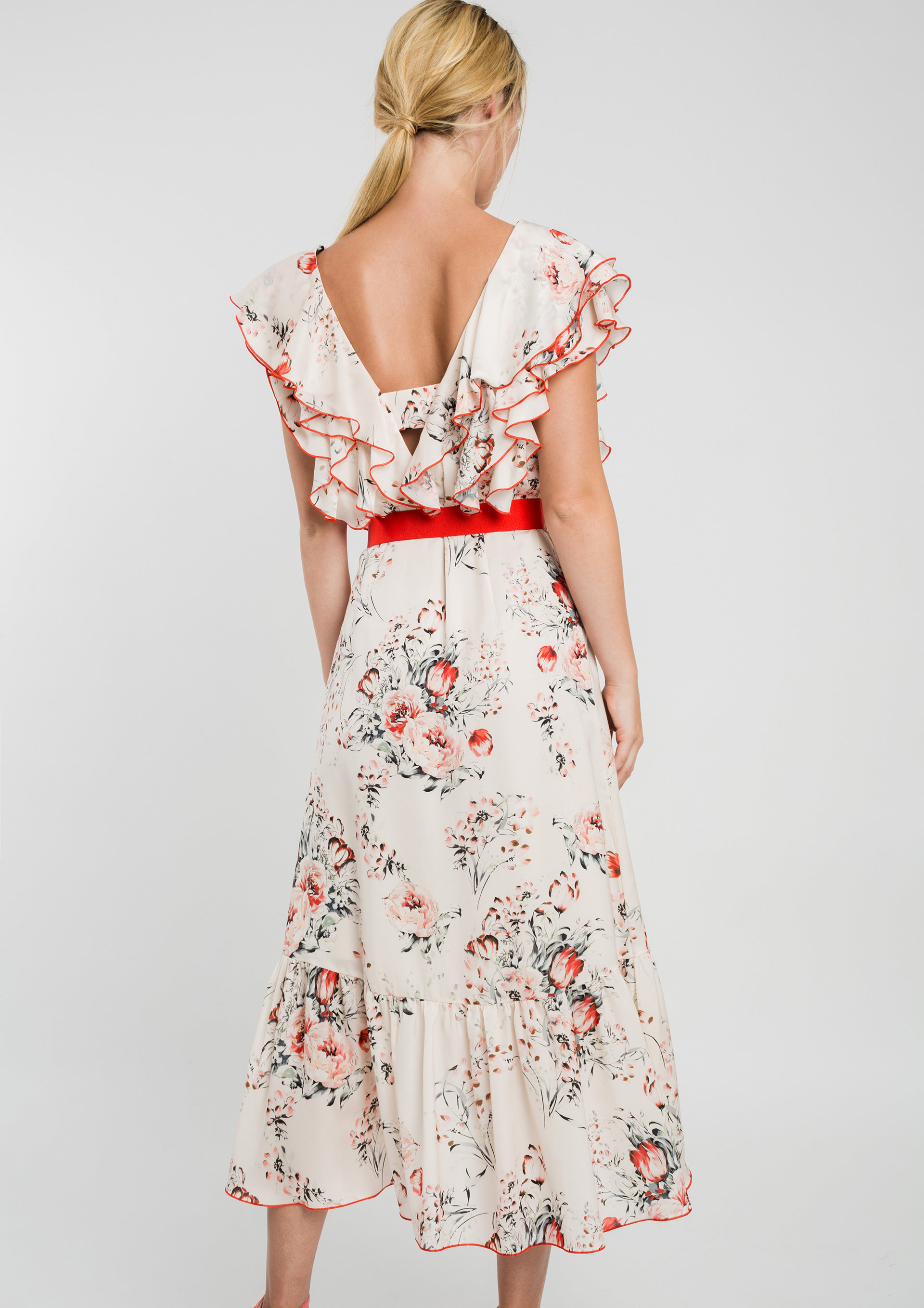 Midi Floral Print Dress