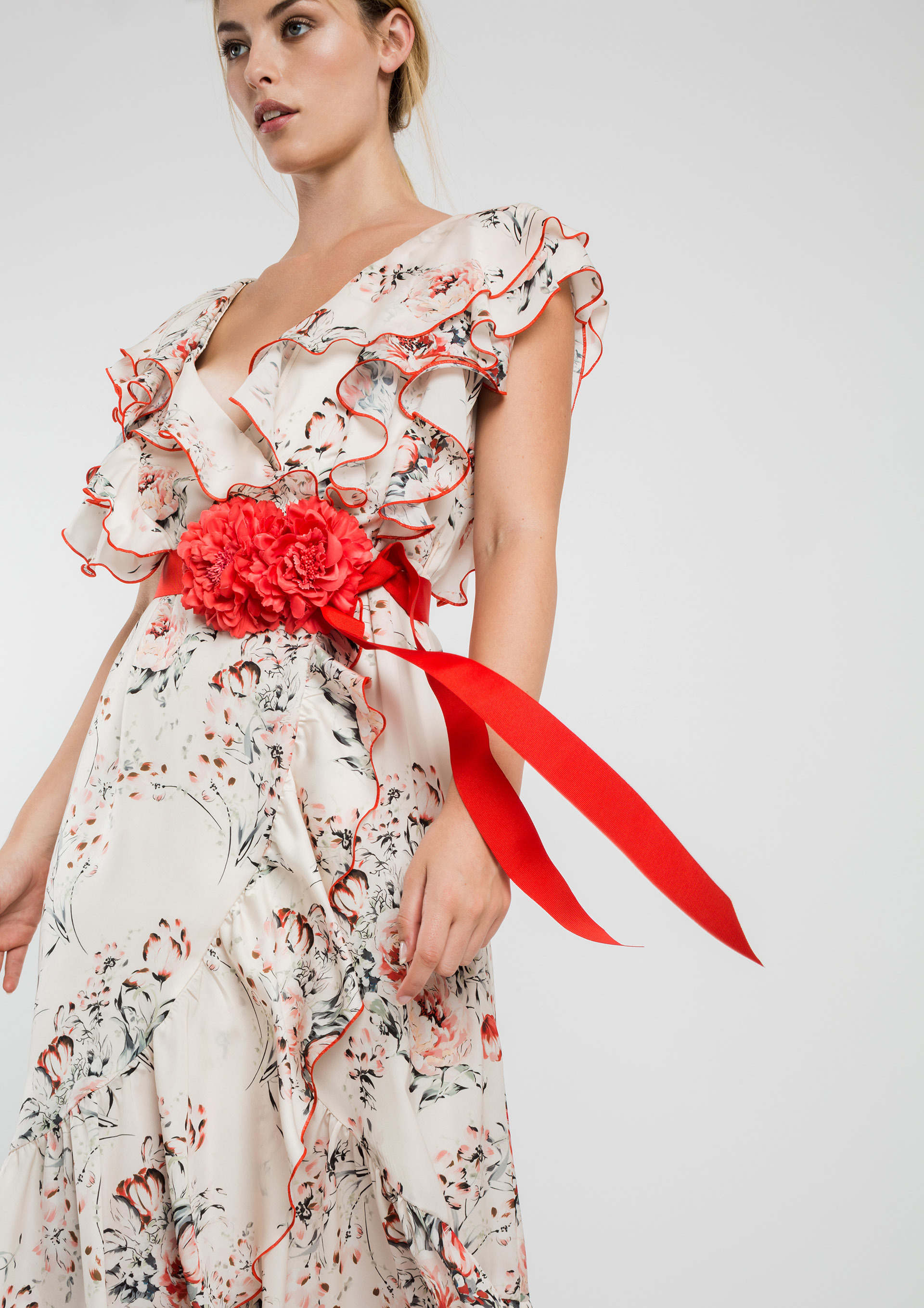Midi Floral Print Dress