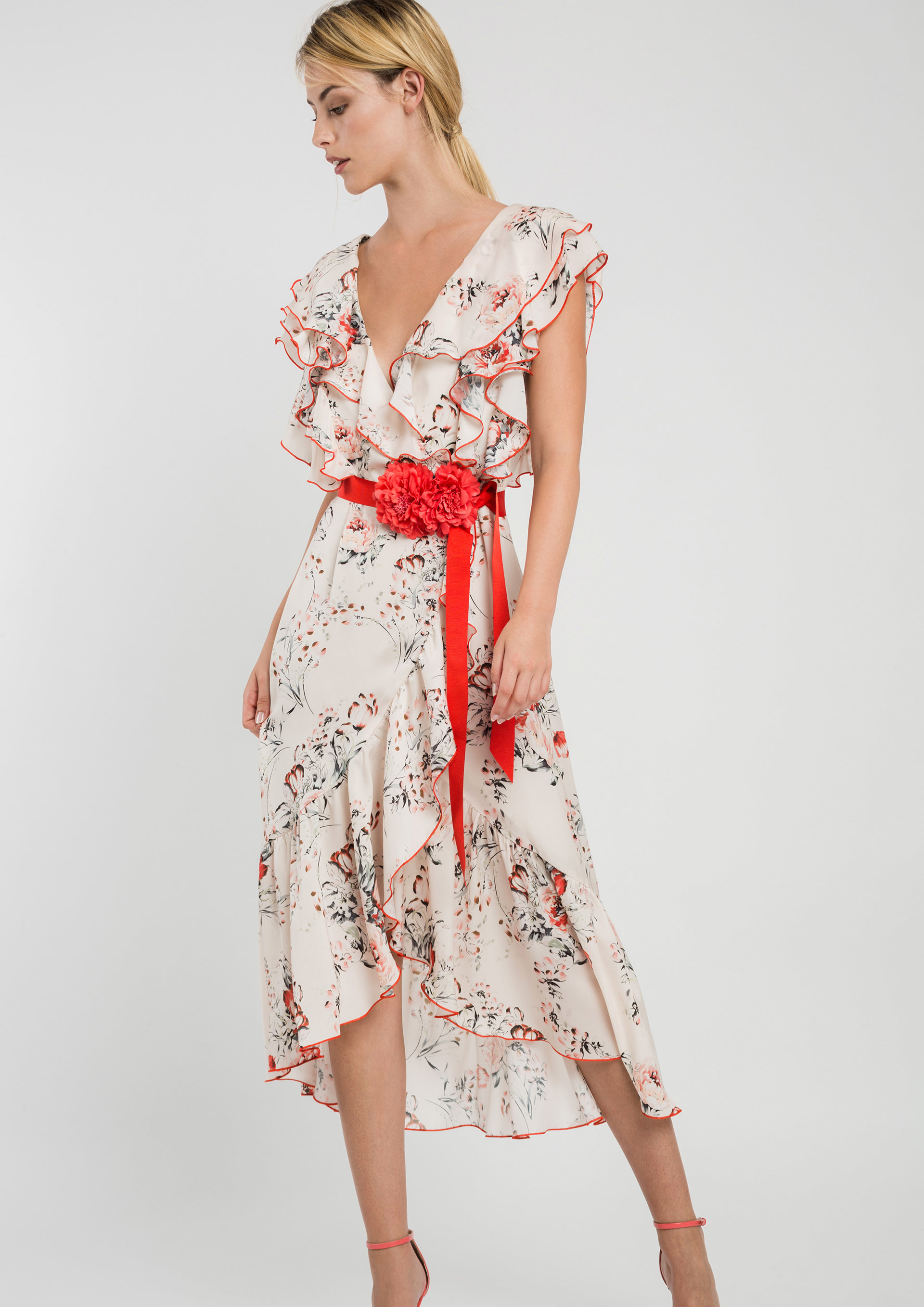 Midi Floral Print Dress