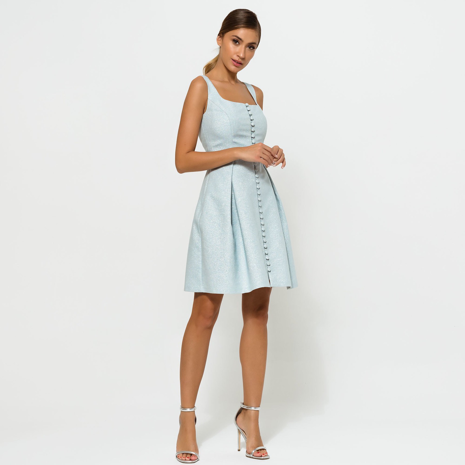Beautiful Glitter Dress with Button Down Front