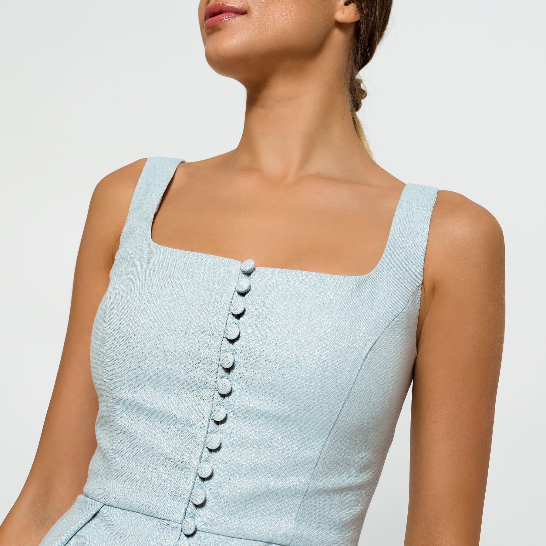 Beautiful Glitter Dress with Button Down Front