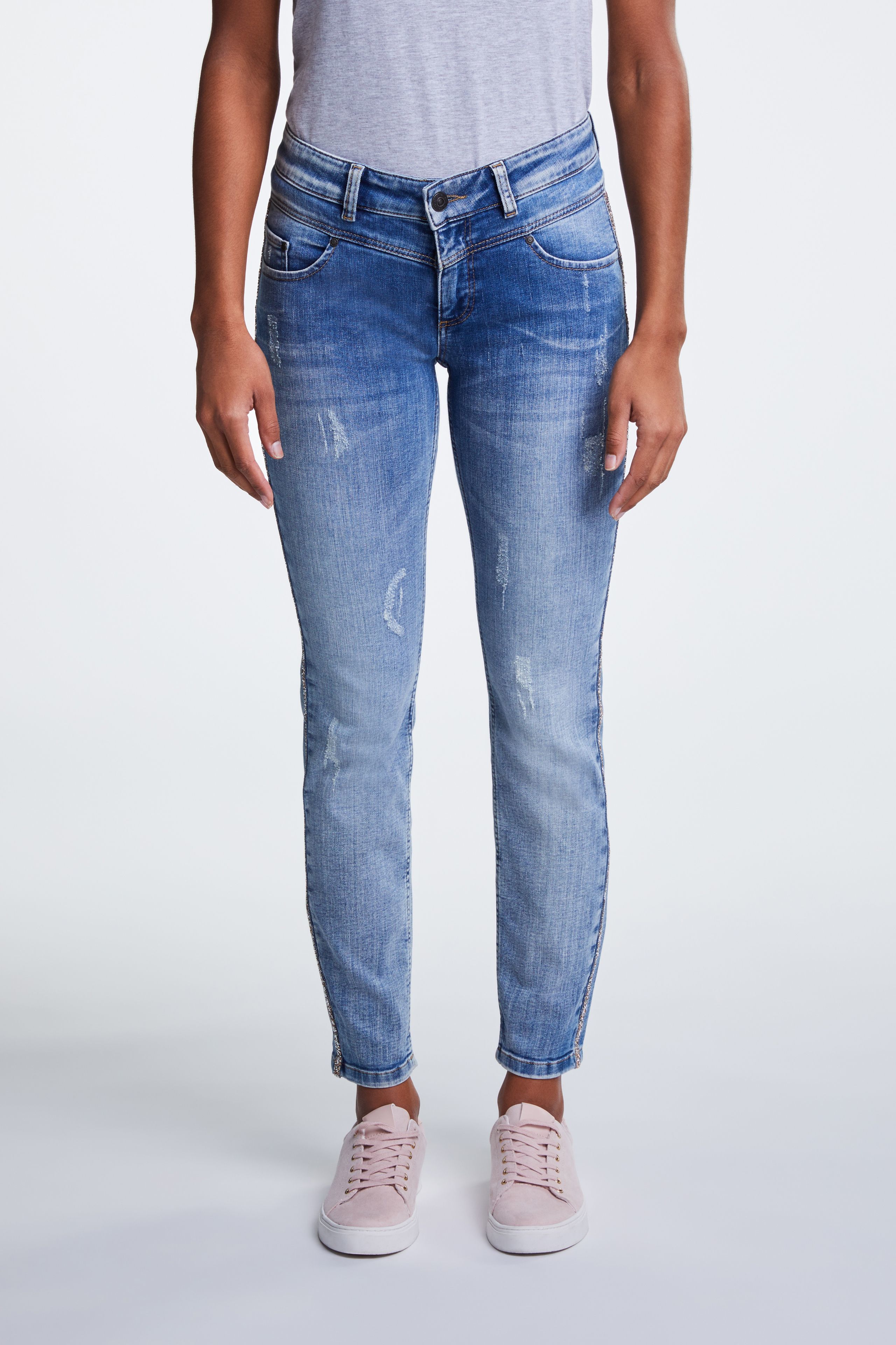 Denim Jeans with Sparkle Trim